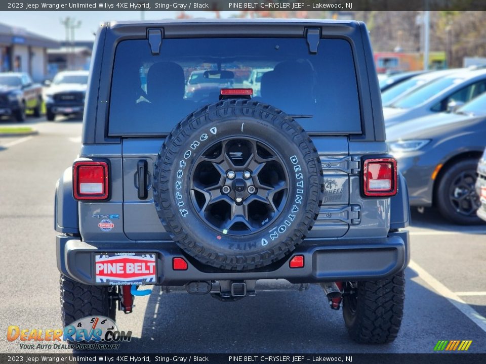 2023 Jeep Wrangler Unlimited Willys 4XE Hybrid Sting-Gray / Black Photo #6