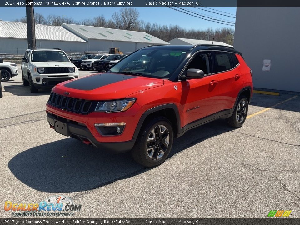 2017 Jeep Compass Trailhawk 4x4 Spitfire Orange / Black/Ruby Red Photo #7