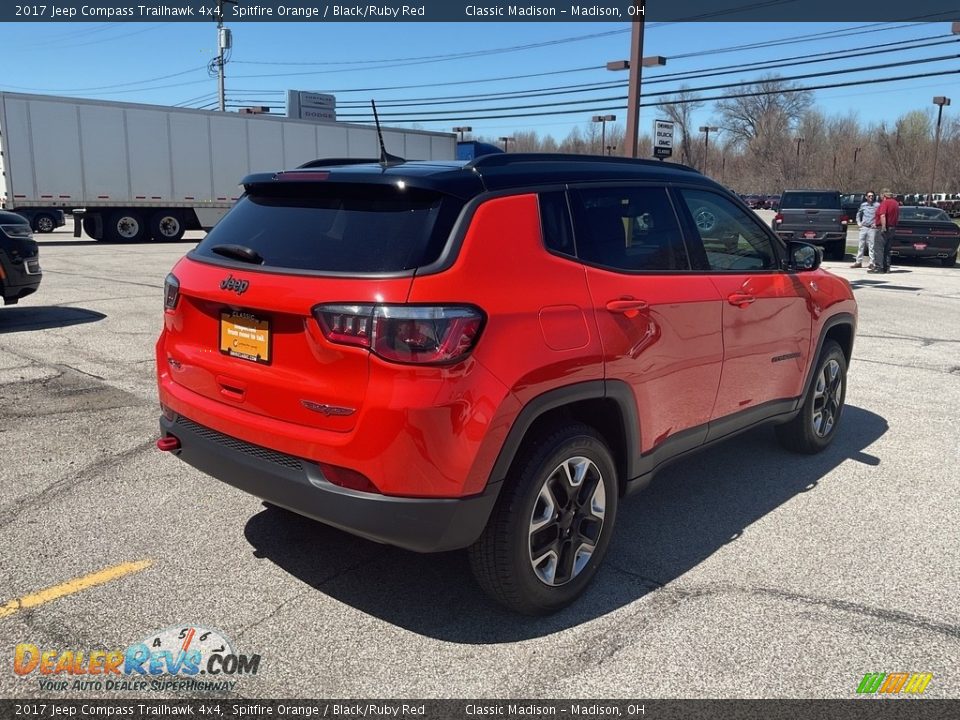 2017 Jeep Compass Trailhawk 4x4 Spitfire Orange / Black/Ruby Red Photo #8