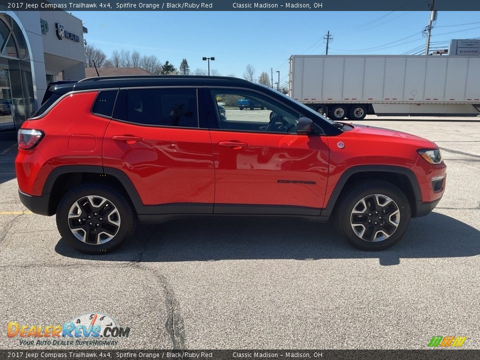 2017 Jeep Compass Trailhawk 4x4 Spitfire Orange / Black/Ruby Red Photo #9