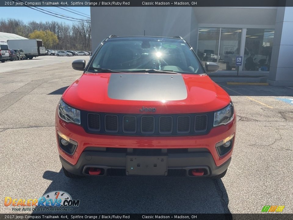 2017 Jeep Compass Trailhawk 4x4 Spitfire Orange / Black/Ruby Red Photo #10