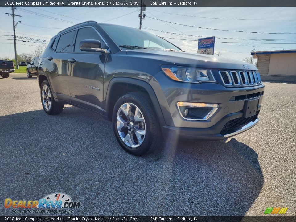 2018 Jeep Compass Limited 4x4 Granite Crystal Metallic / Black/Ski Gray Photo #2