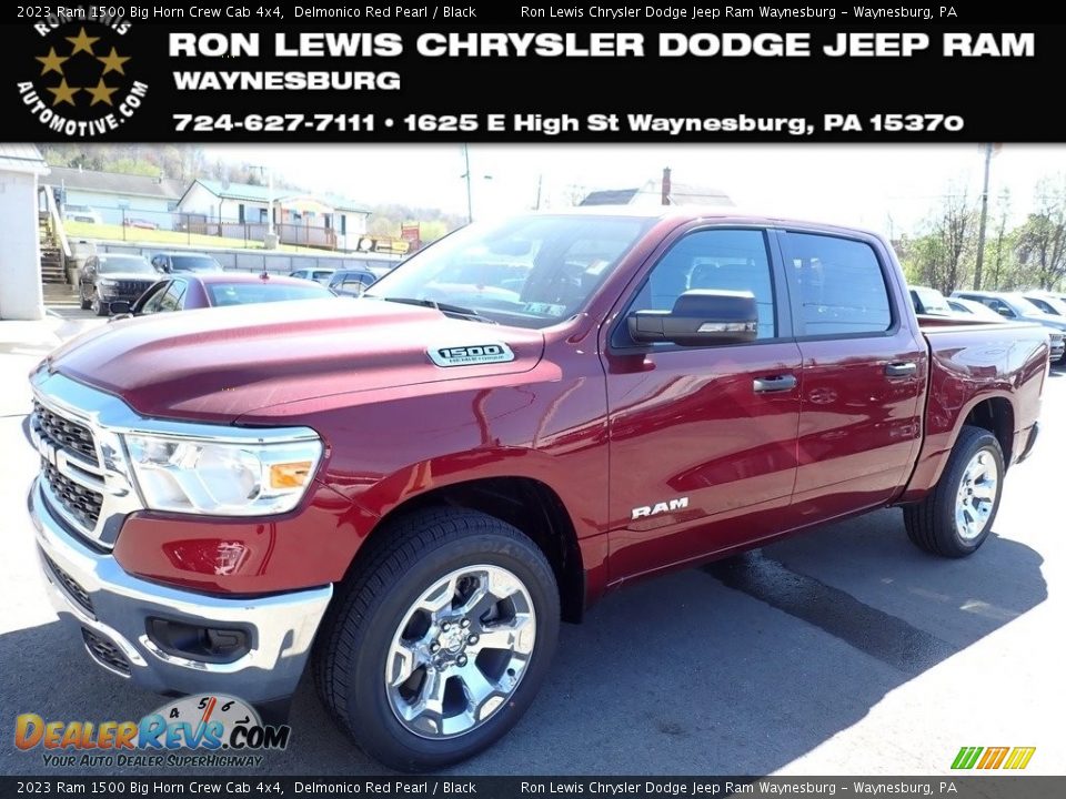 2023 Ram 1500 Big Horn Crew Cab 4x4 Delmonico Red Pearl / Black Photo #1