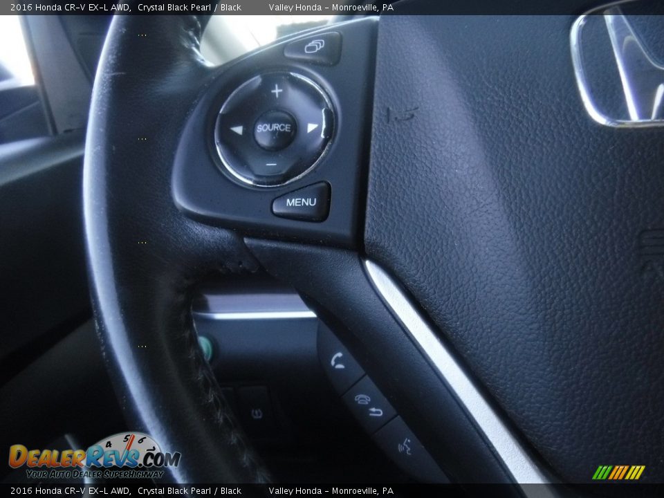 2016 Honda CR-V EX-L AWD Crystal Black Pearl / Black Photo #22