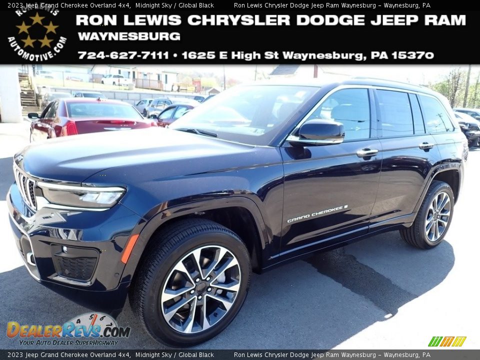 2023 Jeep Grand Cherokee Overland 4x4 Midnight Sky / Global Black Photo #1