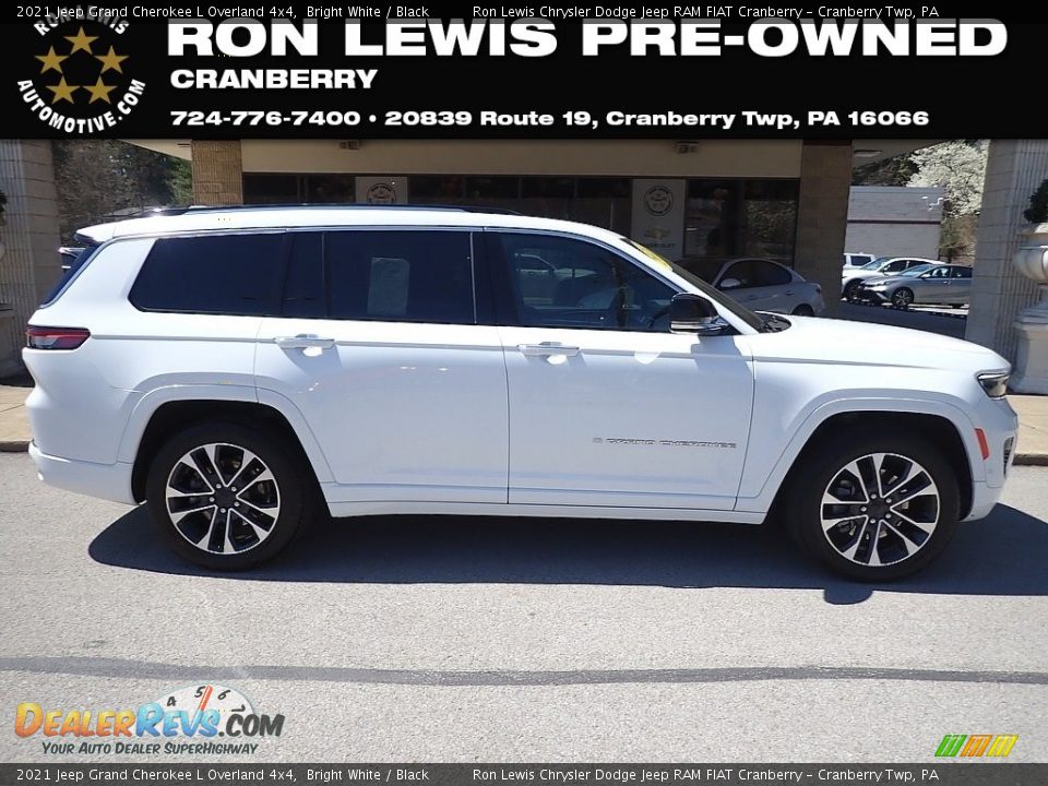 2021 Jeep Grand Cherokee L Overland 4x4 Bright White / Black Photo #1