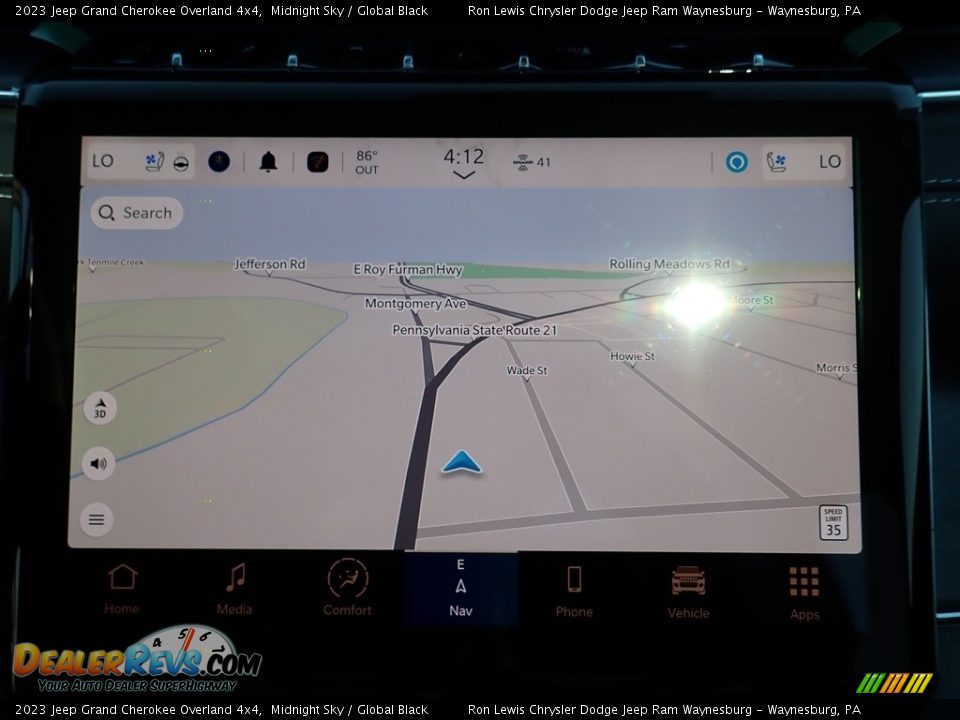 2023 Jeep Grand Cherokee Overland 4x4 Midnight Sky / Global Black Photo #18