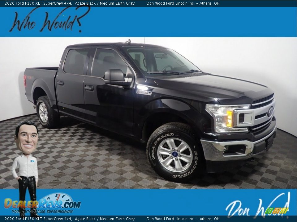 2020 Ford F150 XLT SuperCrew 4x4 Agate Black / Medium Earth Gray Photo #1