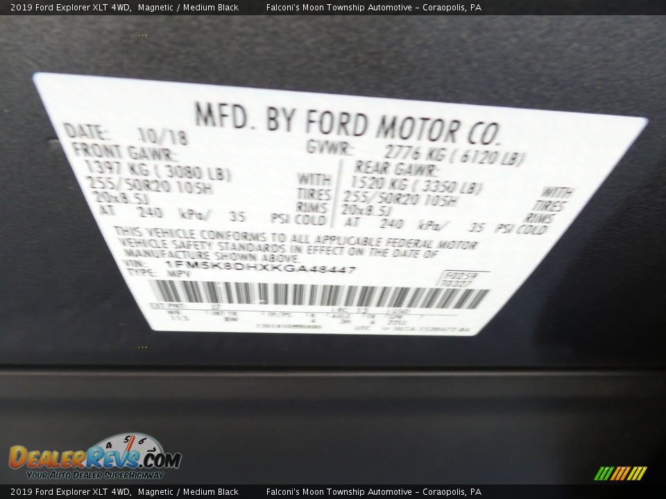 2019 Ford Explorer XLT 4WD Magnetic / Medium Black Photo #27