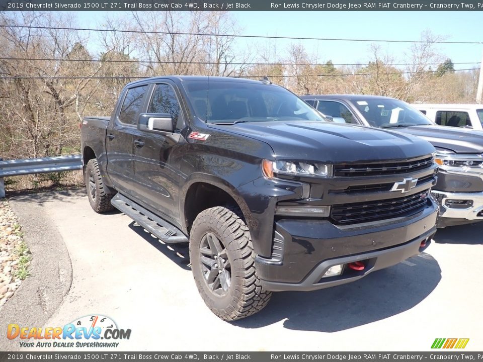 2019 Chevrolet Silverado 1500 LT Z71 Trail Boss Crew Cab 4WD Black / Jet Black Photo #3