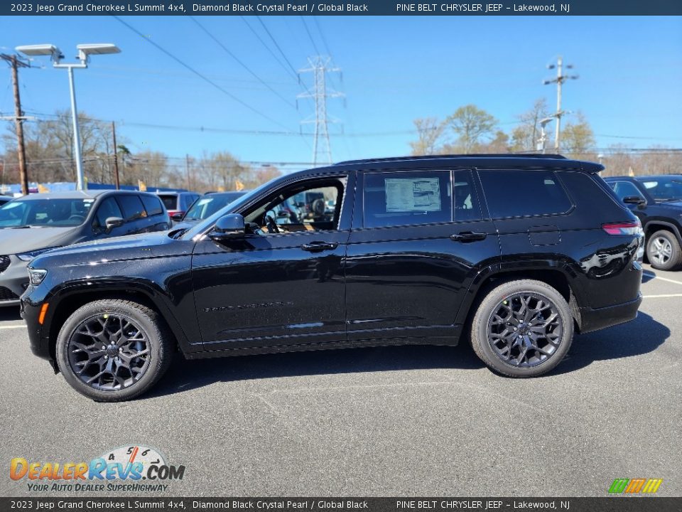 2023 Jeep Grand Cherokee L Summit 4x4 Diamond Black Crystal Pearl / Global Black Photo #3