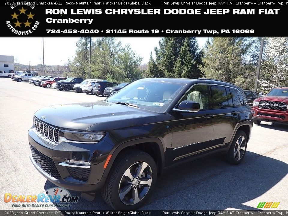 2023 Jeep Grand Cherokee 4XE Rocky Mountain Pearl / Wicker Beige/Global Black Photo #1