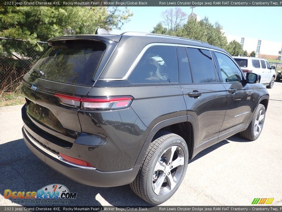 2023 Jeep Grand Cherokee 4XE Rocky Mountain Pearl / Wicker Beige/Global Black Photo #5