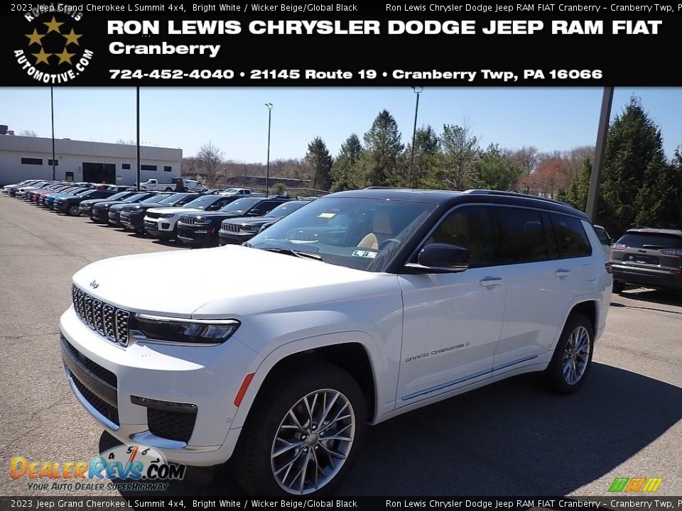 2023 Jeep Grand Cherokee L Summit 4x4 Bright White / Wicker Beige/Global Black Photo #1