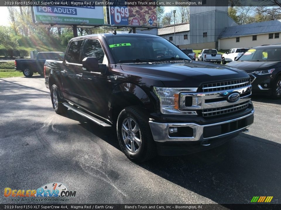 2019 Ford F150 XLT SuperCrew 4x4 Magma Red / Earth Gray Photo #4