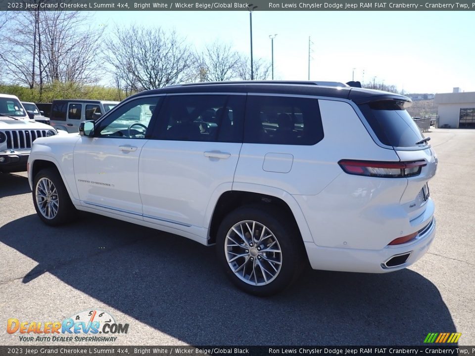 2023 Jeep Grand Cherokee L Summit 4x4 Bright White / Wicker Beige/Global Black Photo #3