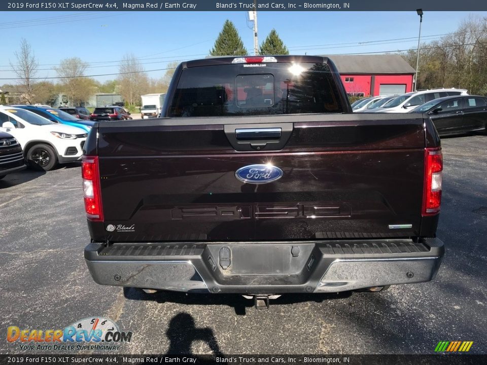 2019 Ford F150 XLT SuperCrew 4x4 Magma Red / Earth Gray Photo #7