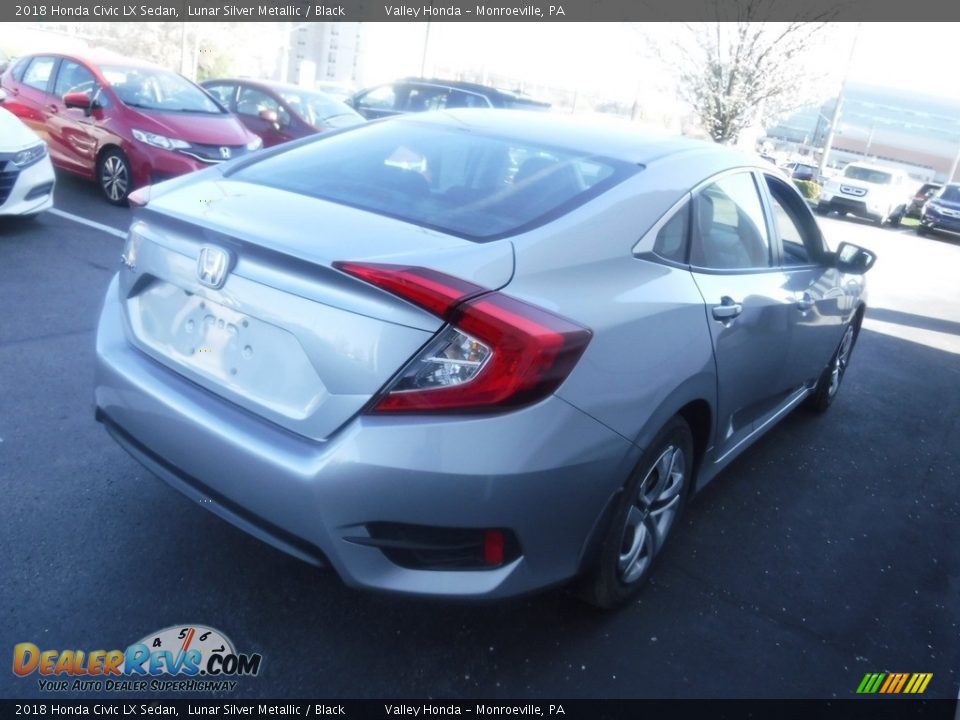 2018 Honda Civic LX Sedan Lunar Silver Metallic / Black Photo #5