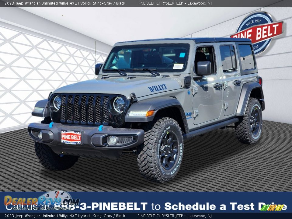 2023 Jeep Wrangler Unlimited Willys 4XE Hybrid Sting-Gray / Black Photo #1