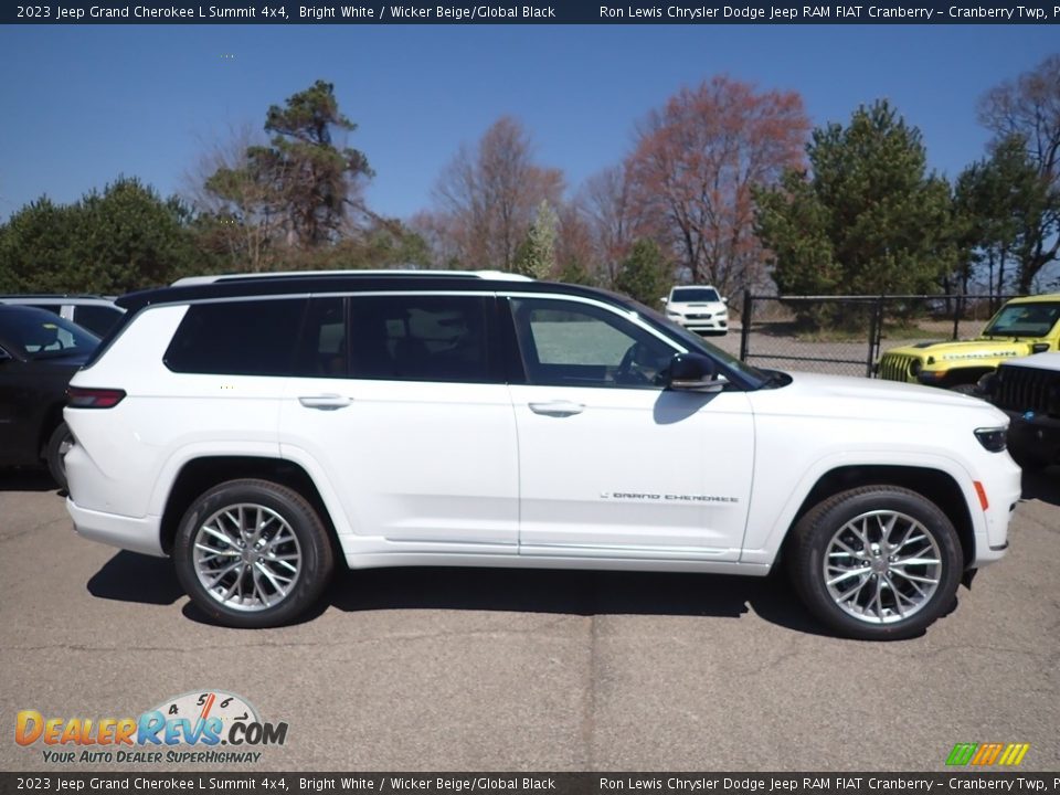 2023 Jeep Grand Cherokee L Summit 4x4 Bright White / Wicker Beige/Global Black Photo #6