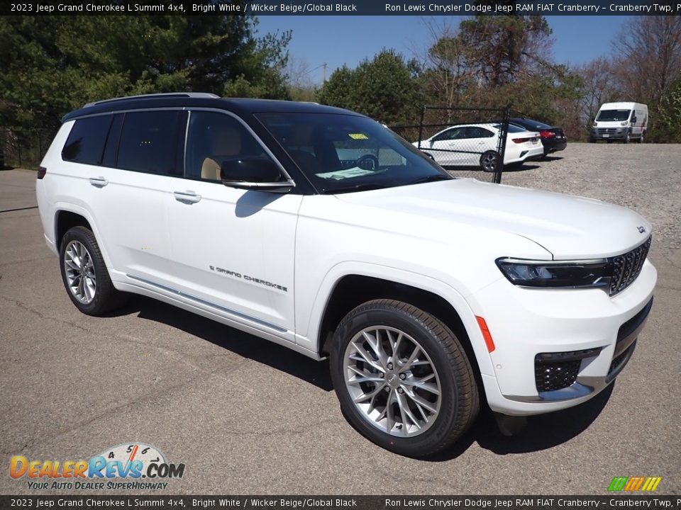 2023 Jeep Grand Cherokee L Summit 4x4 Bright White / Wicker Beige/Global Black Photo #7