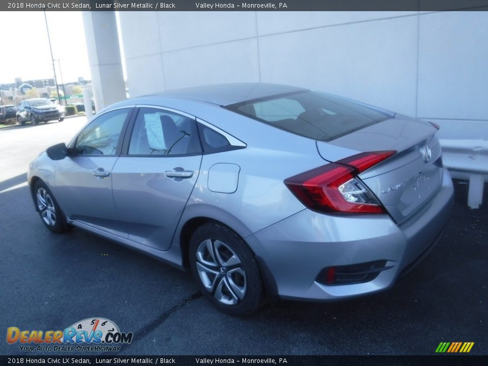 2018 Honda Civic LX Sedan Lunar Silver Metallic / Black Photo #7