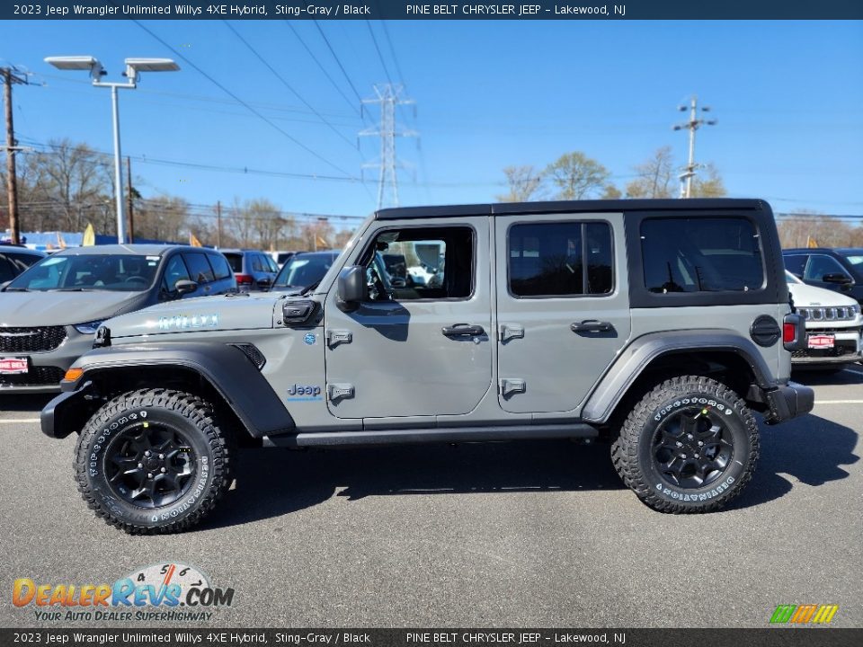 2023 Jeep Wrangler Unlimited Willys 4XE Hybrid Sting-Gray / Black Photo #3