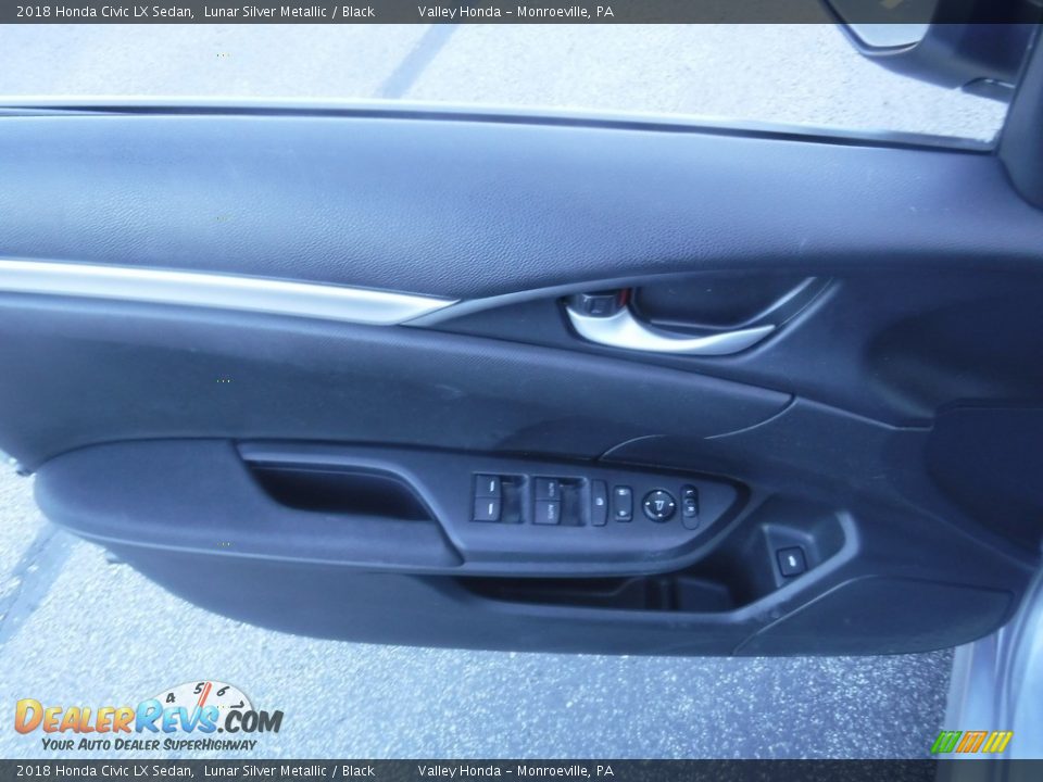 2018 Honda Civic LX Sedan Lunar Silver Metallic / Black Photo #8
