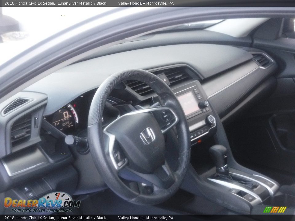 2018 Honda Civic LX Sedan Lunar Silver Metallic / Black Photo #9