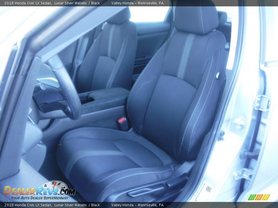 2018 Honda Civic LX Sedan Lunar Silver Metallic / Black Photo #11