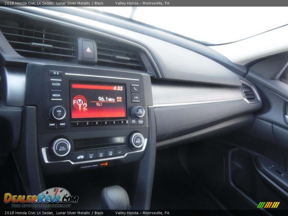 2018 Honda Civic LX Sedan Lunar Silver Metallic / Black Photo #14