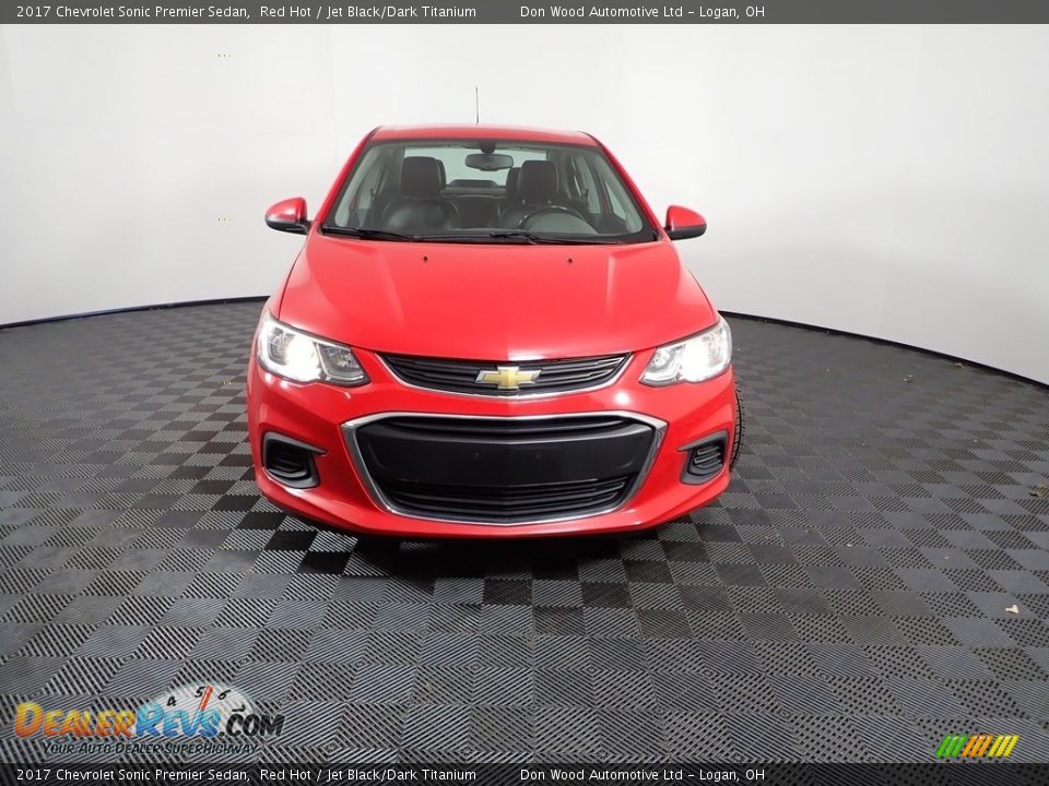 2017 Chevrolet Sonic Premier Sedan Red Hot / Jet Black/Dark Titanium Photo #3