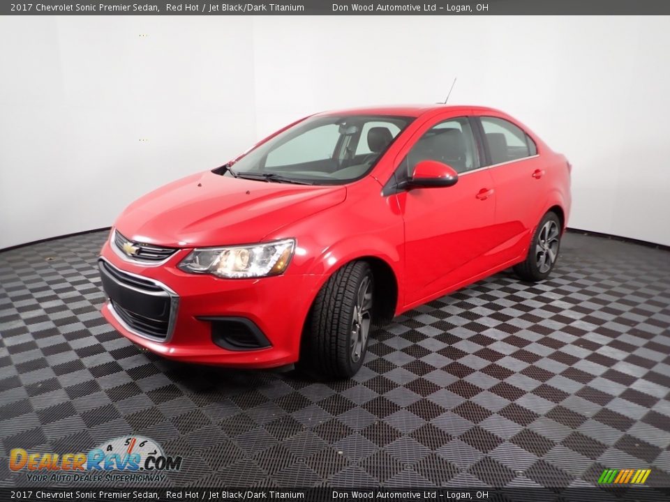 2017 Chevrolet Sonic Premier Sedan Red Hot / Jet Black/Dark Titanium Photo #4