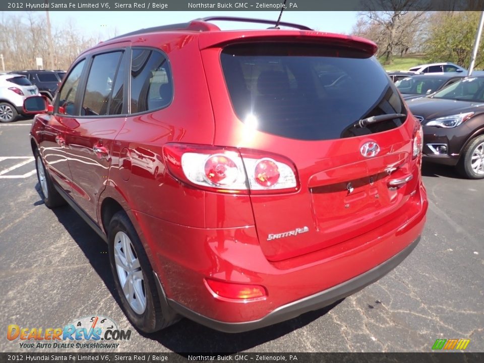 2012 Hyundai Santa Fe Limited V6 Sierra Red / Beige Photo #4