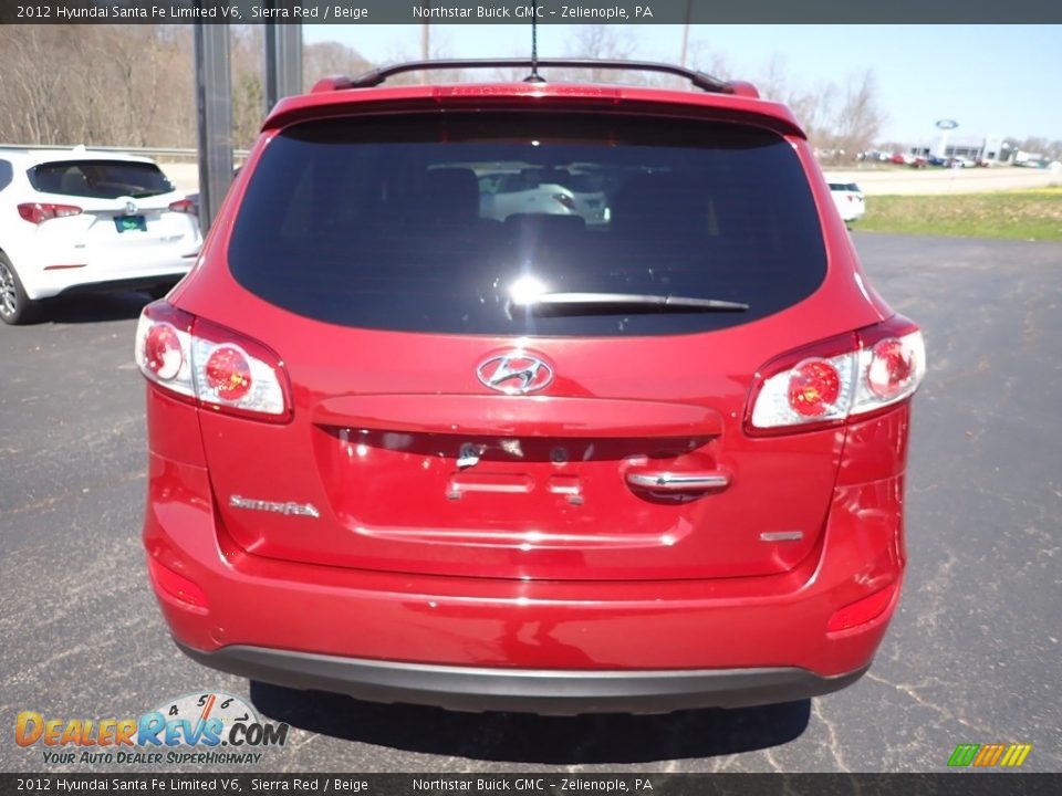 2012 Hyundai Santa Fe Limited V6 Sierra Red / Beige Photo #5