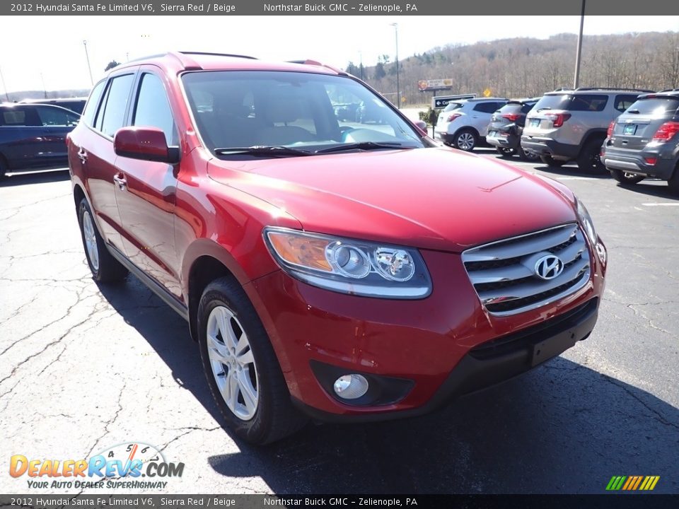 2012 Hyundai Santa Fe Limited V6 Sierra Red / Beige Photo #10