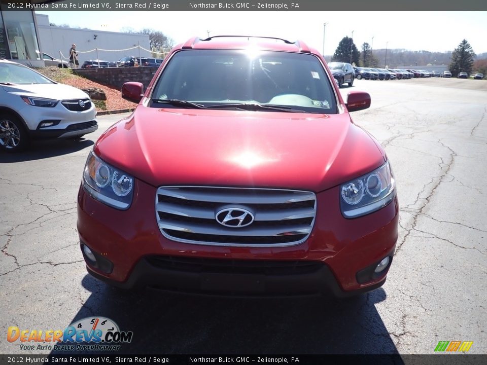 2012 Hyundai Santa Fe Limited V6 Sierra Red / Beige Photo #11