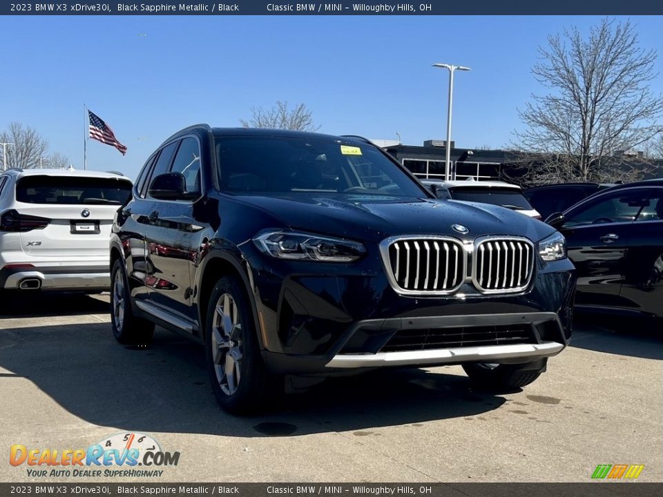 2023 BMW X3 xDrive30i Black Sapphire Metallic / Black Photo #1