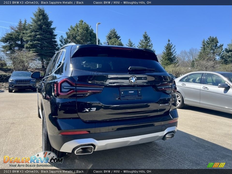 2023 BMW X3 xDrive30i Black Sapphire Metallic / Black Photo #3