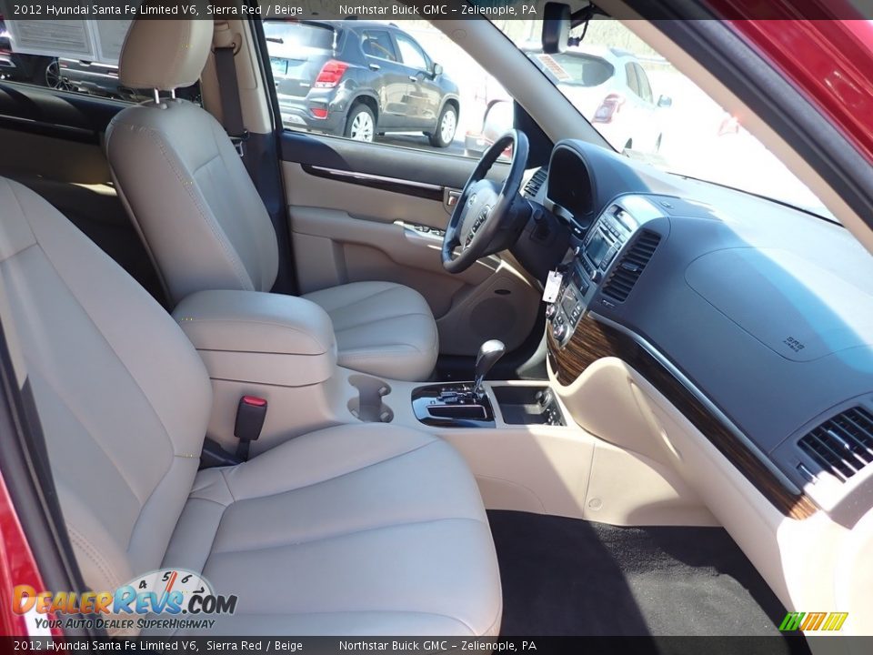 2012 Hyundai Santa Fe Limited V6 Sierra Red / Beige Photo #15