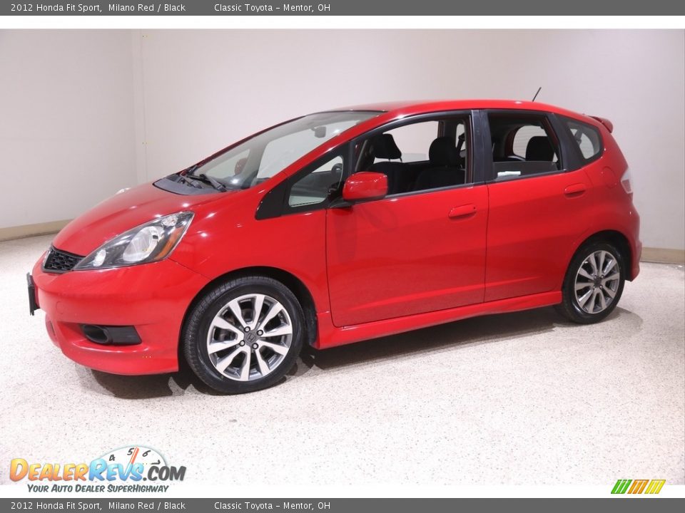 2012 Honda Fit Sport Milano Red / Black Photo #3