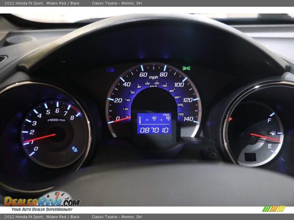 2012 Honda Fit Sport Milano Red / Black Photo #8
