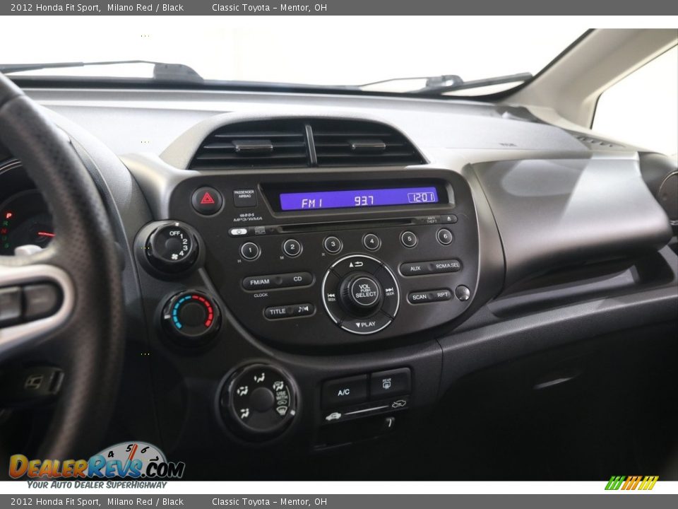 2012 Honda Fit Sport Milano Red / Black Photo #9