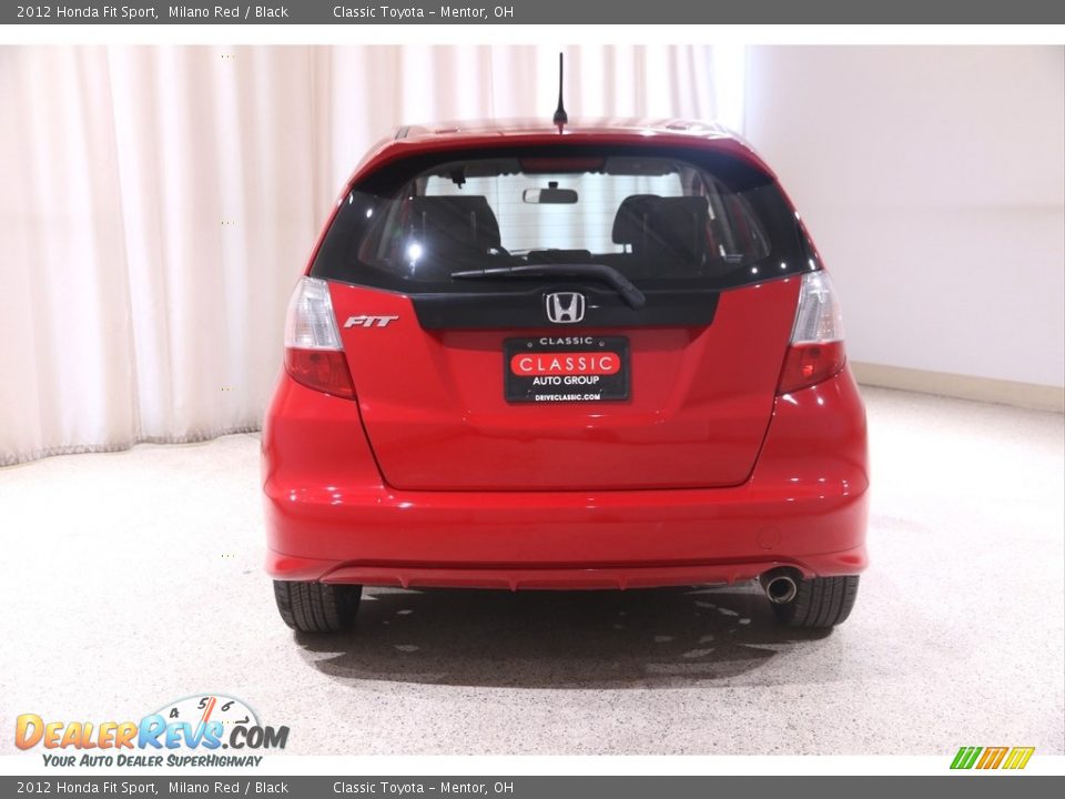 2012 Honda Fit Sport Milano Red / Black Photo #15