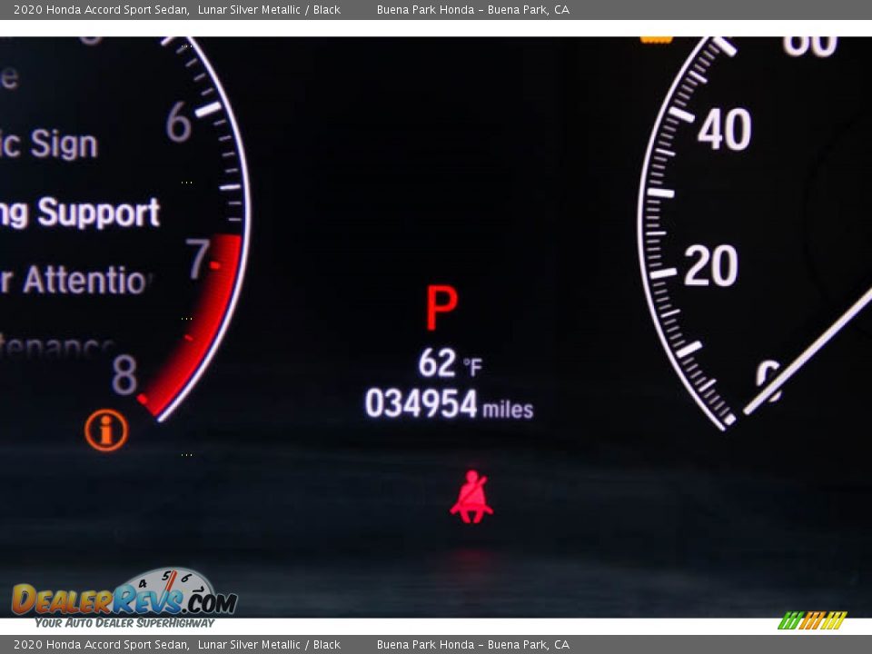 2020 Honda Accord Sport Sedan Lunar Silver Metallic / Black Photo #6