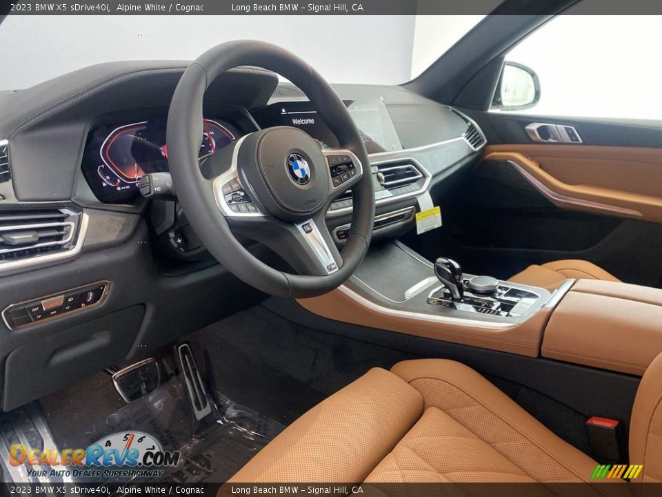 2023 BMW X5 sDrive40i Alpine White / Cognac Photo #12