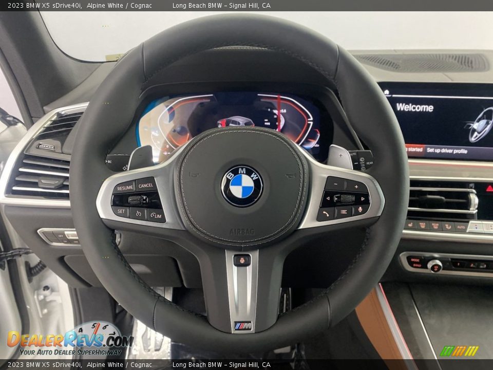 2023 BMW X5 sDrive40i Alpine White / Cognac Photo #14