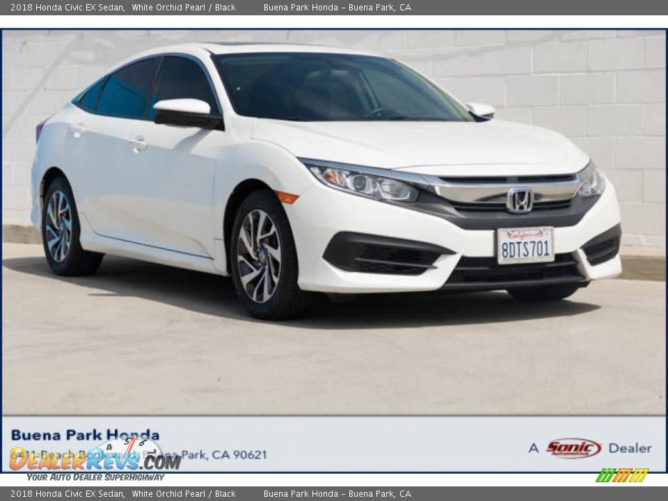 2018 Honda Civic EX Sedan White Orchid Pearl / Black Photo #1