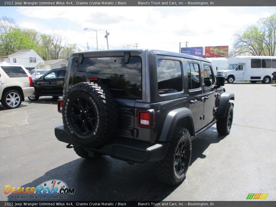 2022 Jeep Wrangler Unlimited Willys 4x4 Granite Crystal Metallic / Black Photo #4