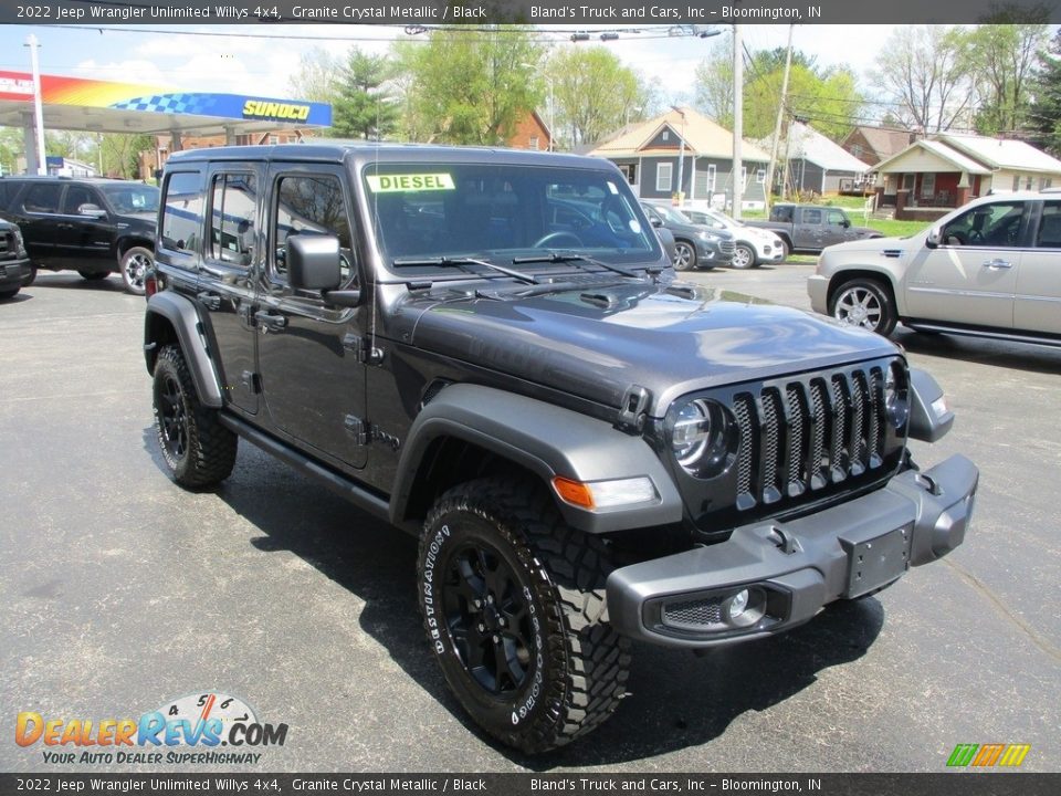 2022 Jeep Wrangler Unlimited Willys 4x4 Granite Crystal Metallic / Black Photo #5